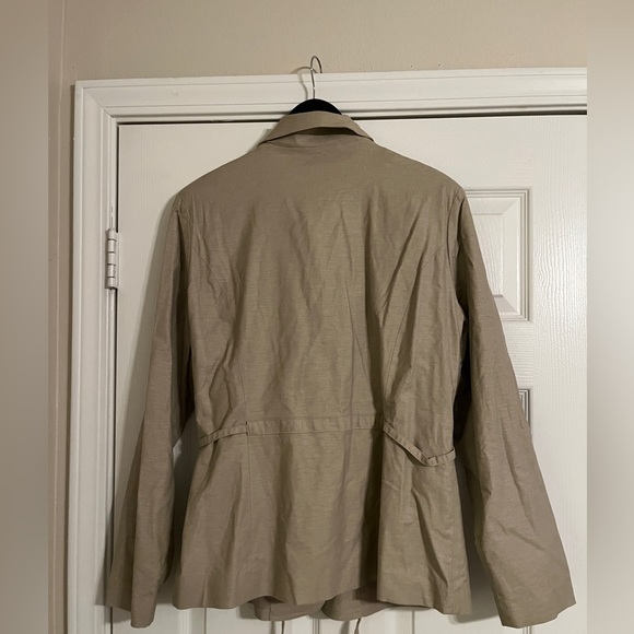 George Women’s Stretch Linen Long Sleeve Jacket/Blazer. Button/Tie Closure. NWT. - Picture 2 of 3